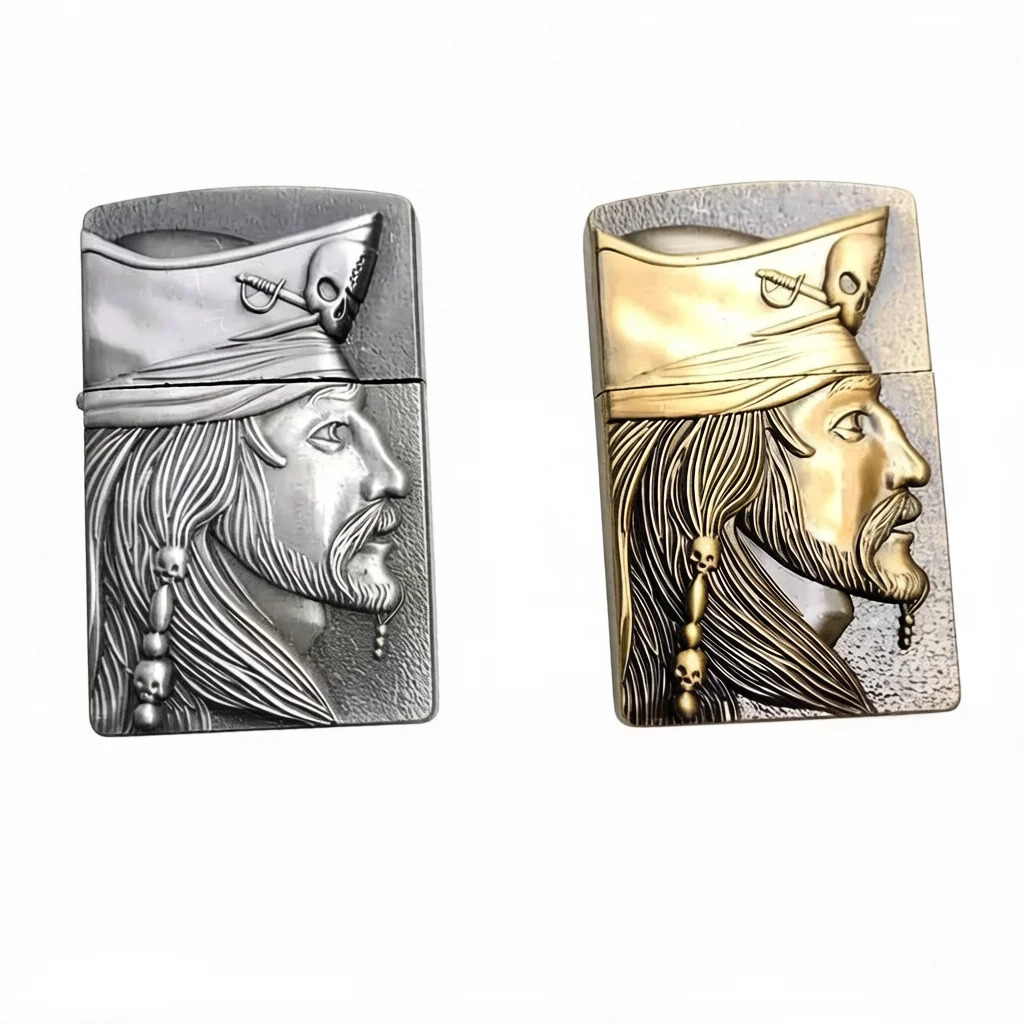 DIY Metal Badge Sticker Decoration Parts Accessories Pirates of the Caribbean For ZP Zorro Lighters