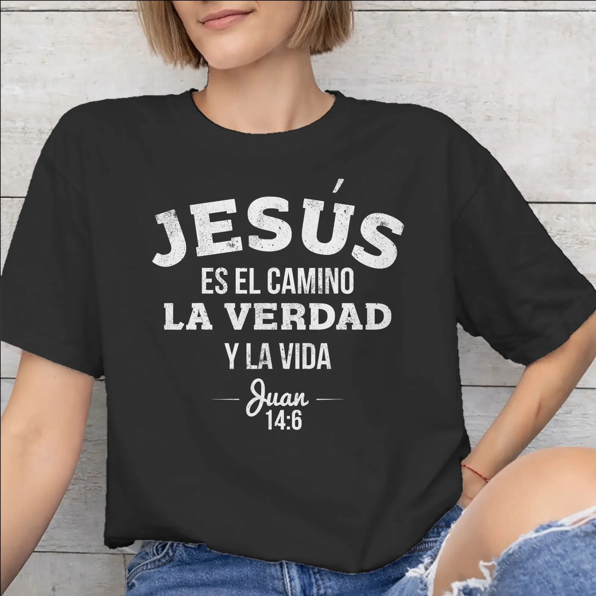 Jesus Esperanza Devida Spanish  Tee Shirt for Men Women Graphic Printing T Shirts  100% Cotton Clothes