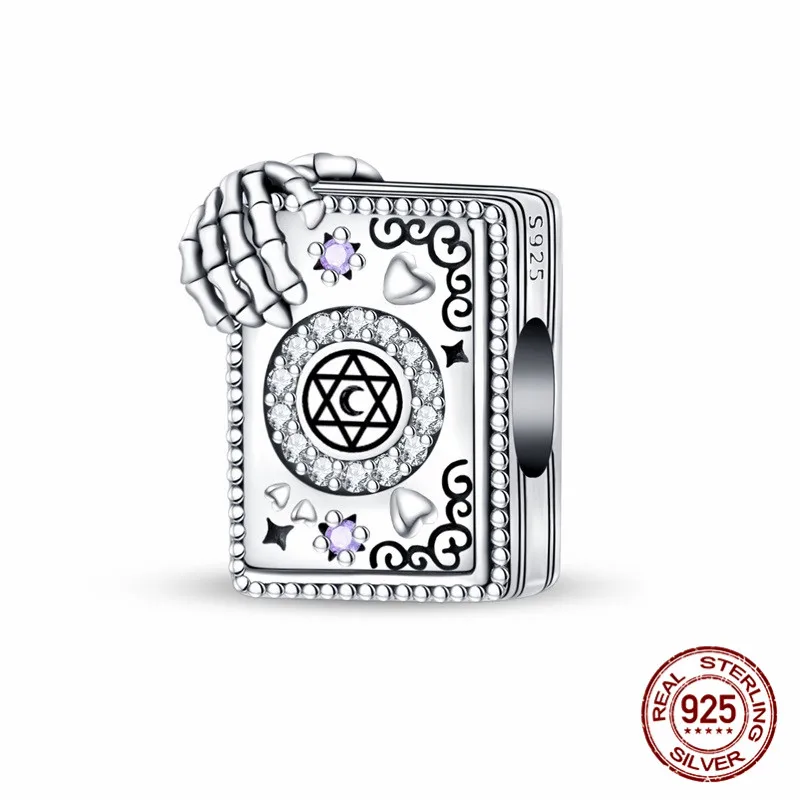 

925 sterling silver camera pendant bead inlaid with cubic zirconia paired with an original bracelet DIY womens jewelry