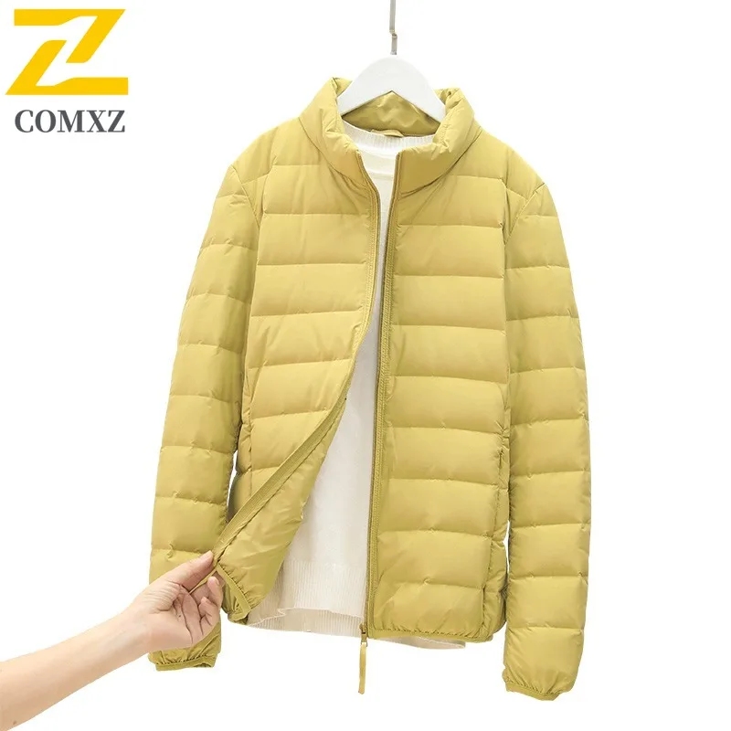 COMXZ Puffer Jacket Solid Color Versatile Slim Fit Snowy Winter Jacket Travel Loose High-Quality Padding Coat Men's Clothing