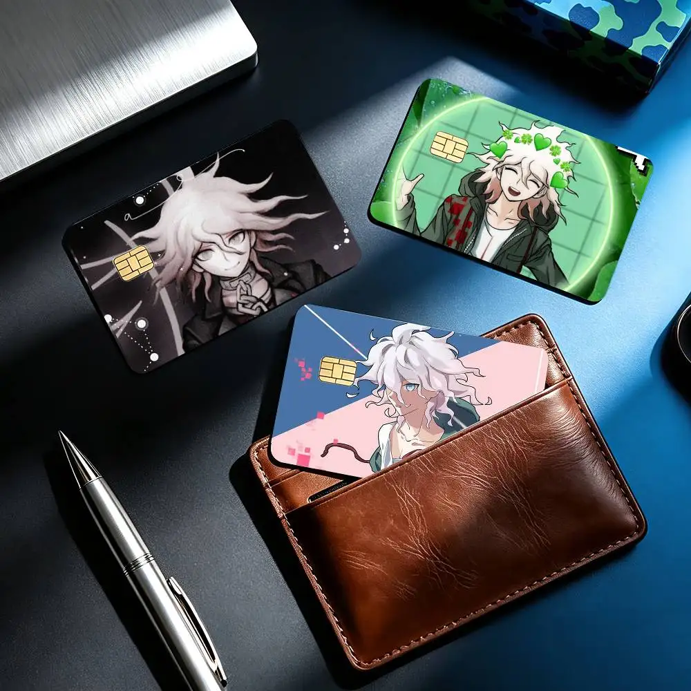 Danganronpa 2 Nagito K-Komaeda 4pcs 1Set Card Stickers Small Waterproof Chip 4PCS Card Sticker Anti-Scratch