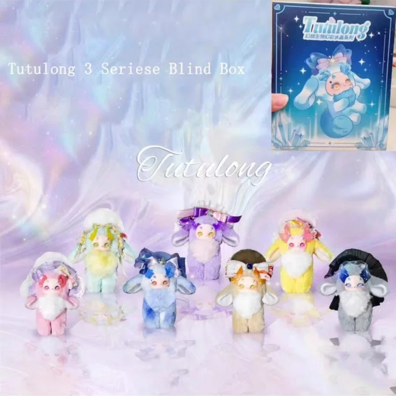 

Blind Box Tutulong 3 Cat Dragon Fantasy Creature Phantom Color Crystal Series Rabbit Dragon Doll Trendy Toy Girl'S Birthday Gift