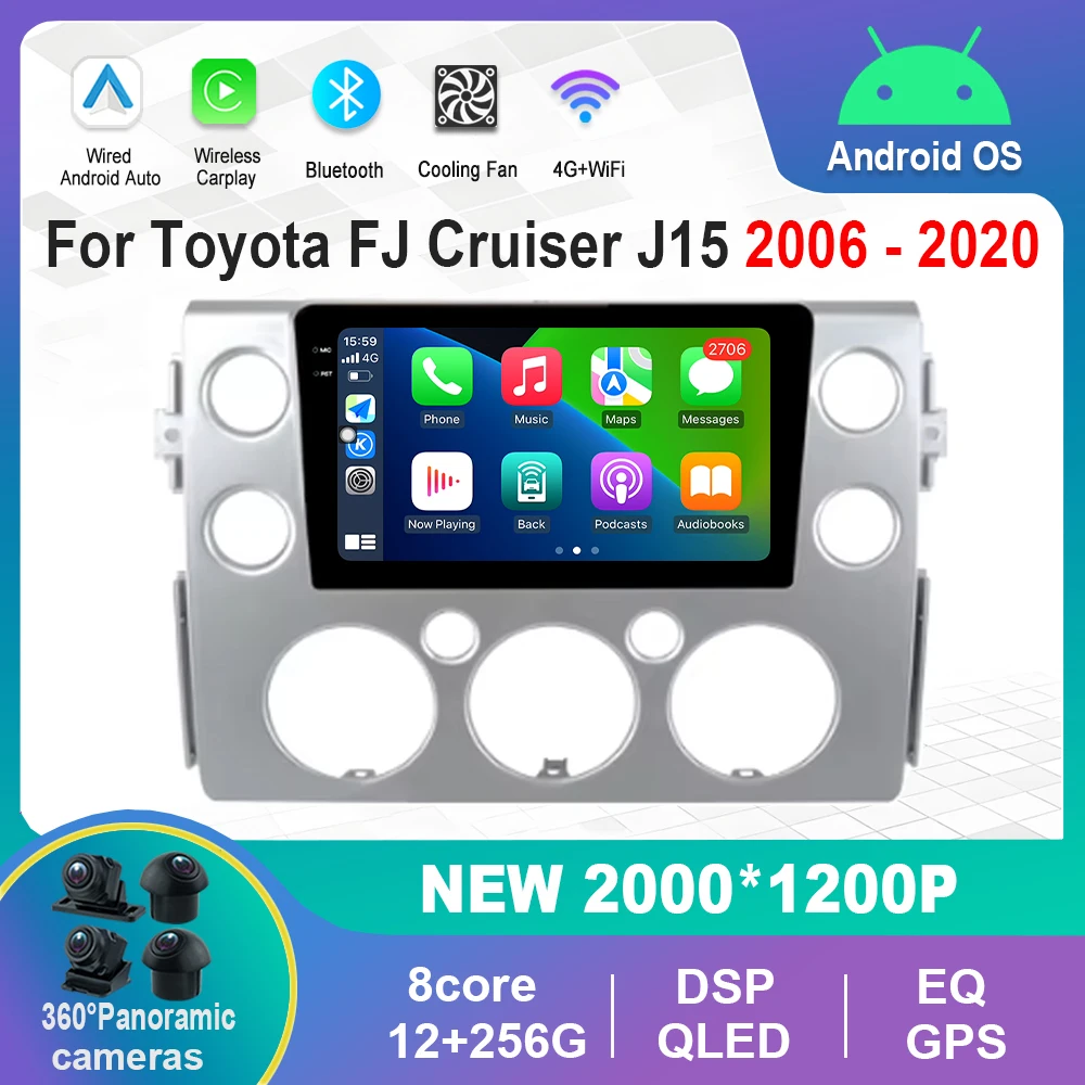 

Radio Multimedia Player 9 inch for Toyota FJ Cruiser J15 2006 - 2020 Android Car BT 4G DSP Stereo Navi GPS WIFI IPS Touch Screen