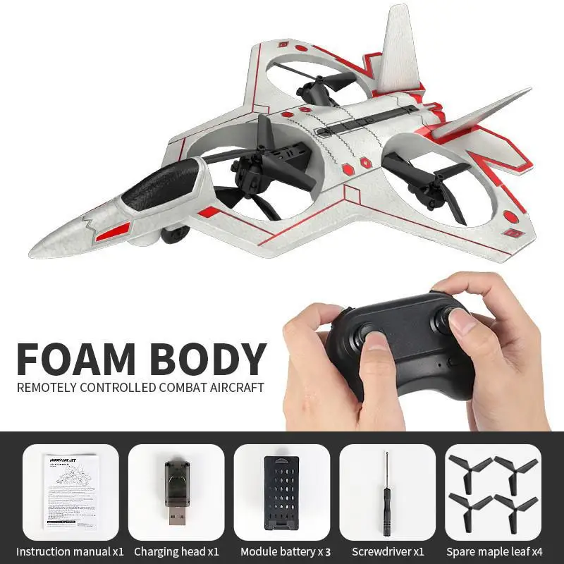 Drone Stunt Fighter Aircraft Model Four-axis Aircraft Remote Control Aircraft Foam Aircraft Roll Rotation Suspension