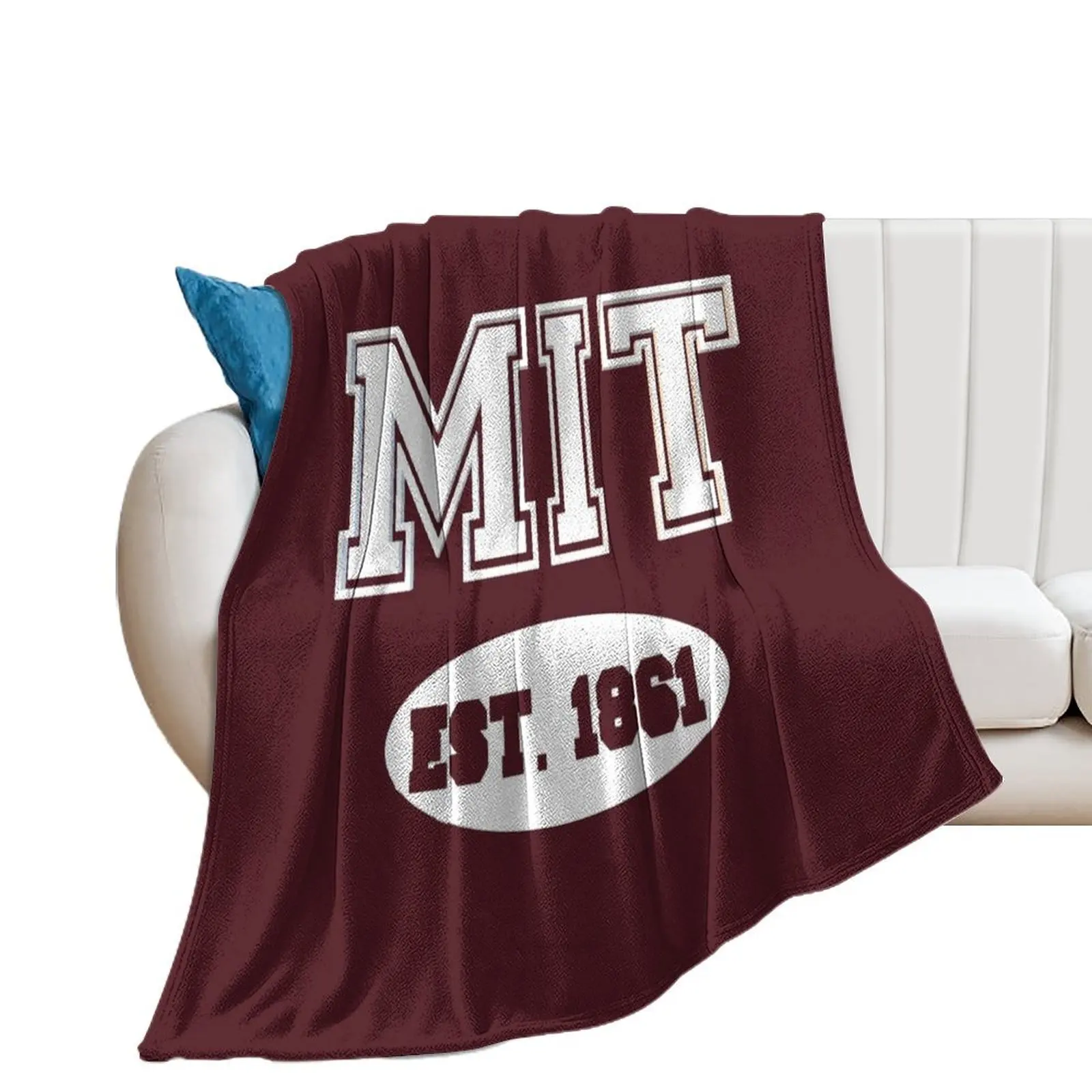 

MIT EST 1861| MASSACHUSETTS VARSITY Throw Blanket christmas decoration Furrys Blankets