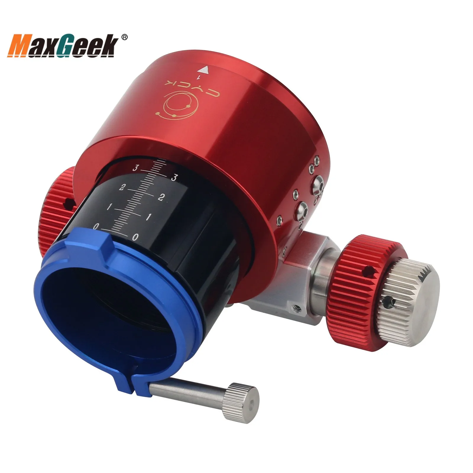 New CYCK 16-Bearing 55.5mm Travel Telescope Focuser with Convex/Round Adapter for Sky-Watcher 150 DOB Newtonian Reflectors