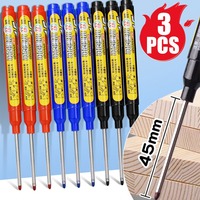 3-1Pcs 45mm Long Head Markers Pen Deep Drill Hole Long Nib Scriber Multifunction Mechanical Carpentry Colorful Marker Pens