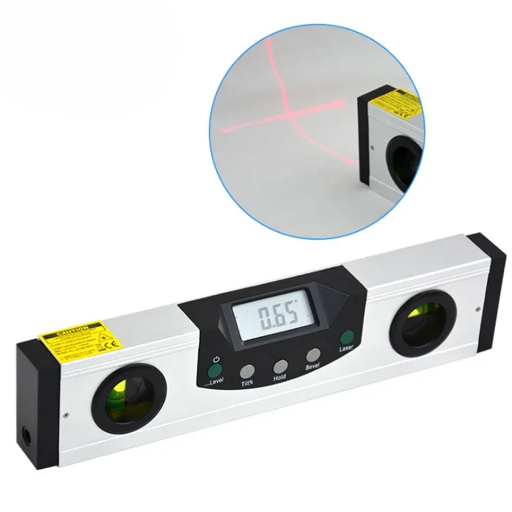 225mm 9inch Portable Digital Laser Spirit Level  Ruler 360 Angle Measuring Gauge Digital Protractor Meter