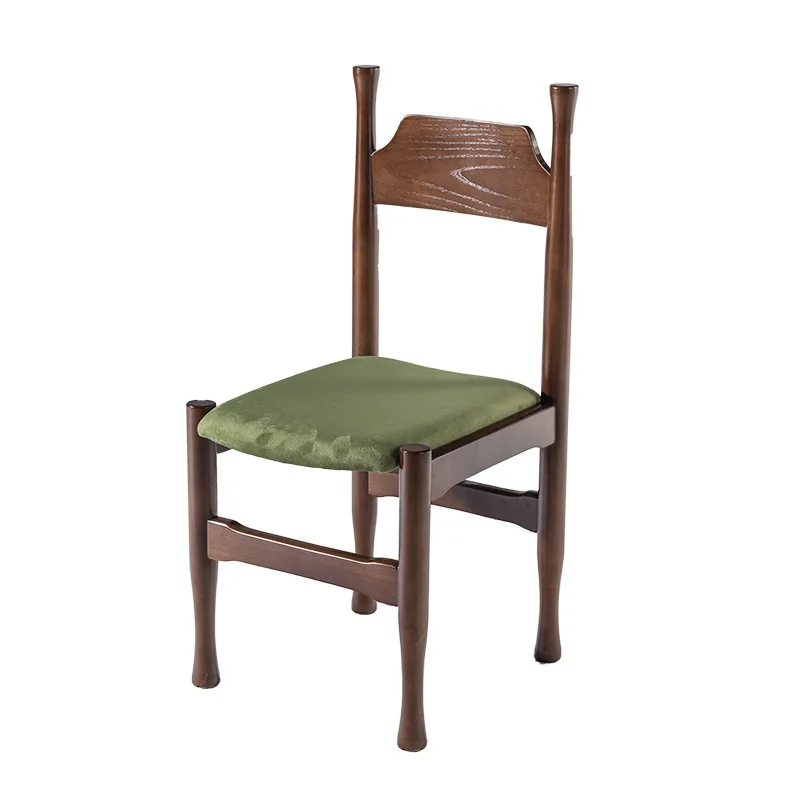 

Nordic medieval solid wood dining chair ins home French retro light luxury designer