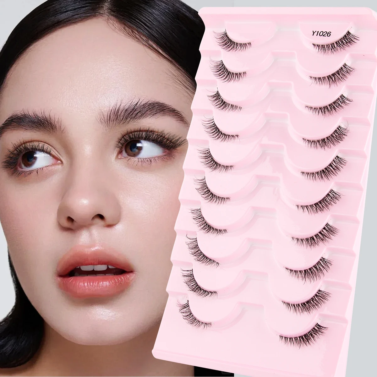 YSDO Half Lashes 5/7/10 Par Pół Fałszywe Rzęsy Miękkie Naturalne Kocie Rzęsy Makijaż 3D Przedłużanie Rzęs Mink Puszyste Faux Cils