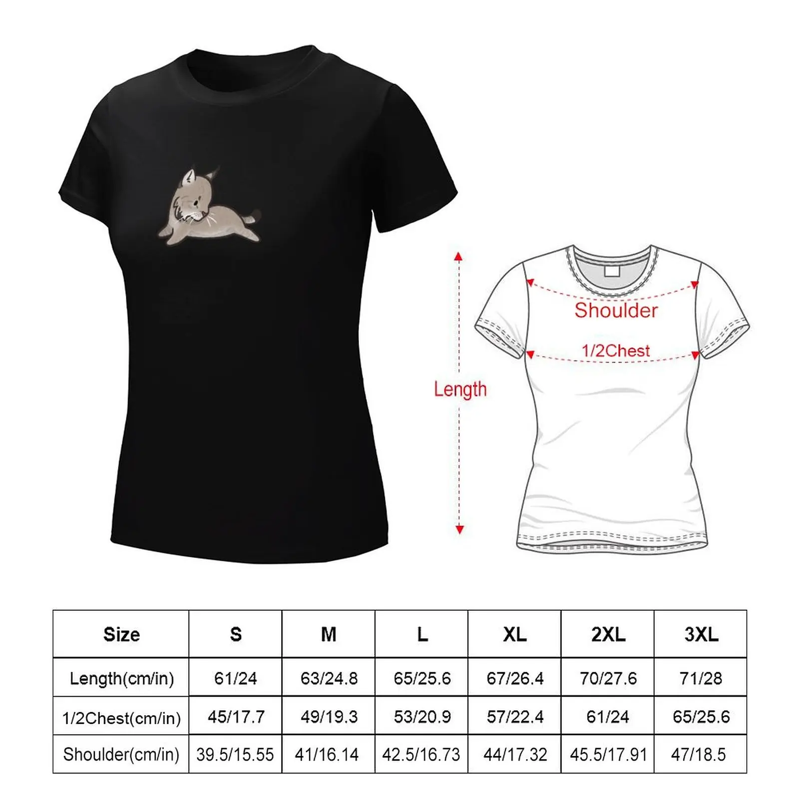 Animal Beans - Canadian Lynx T-Shirt animal print shirt for girls hippie clothes anime clothes t shirt Women
