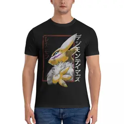 Uomo Renamon Kanji Grundge T Shirt Digimon 100% cotone vestiti divertenti manica corta O collo Tees 4XL 5XL T-Shirt