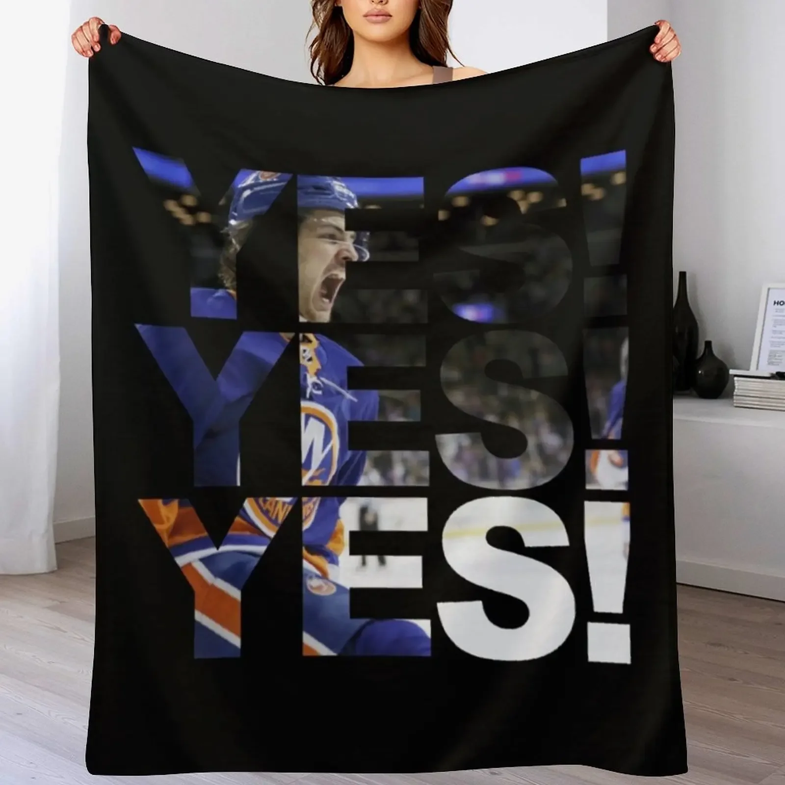 

Mathew Barzal Throw Blanket Soft Comfort Blanket for Reading Watching TV