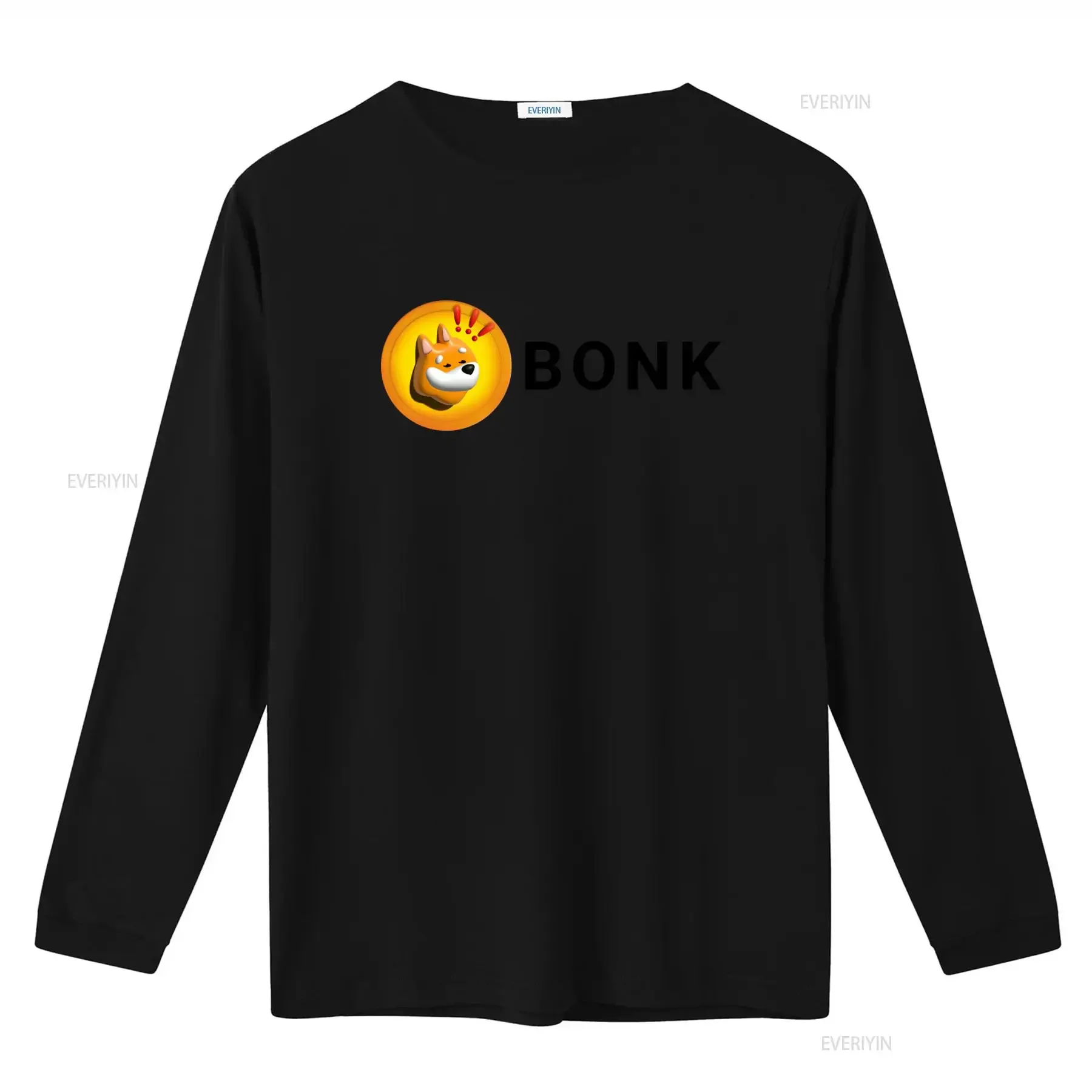 Bonk Coin Dog Cryptocurrency Crypto Token Meme Crewneck T Shirt vintage Washed Comfortable Breathable Casual designer clothes
