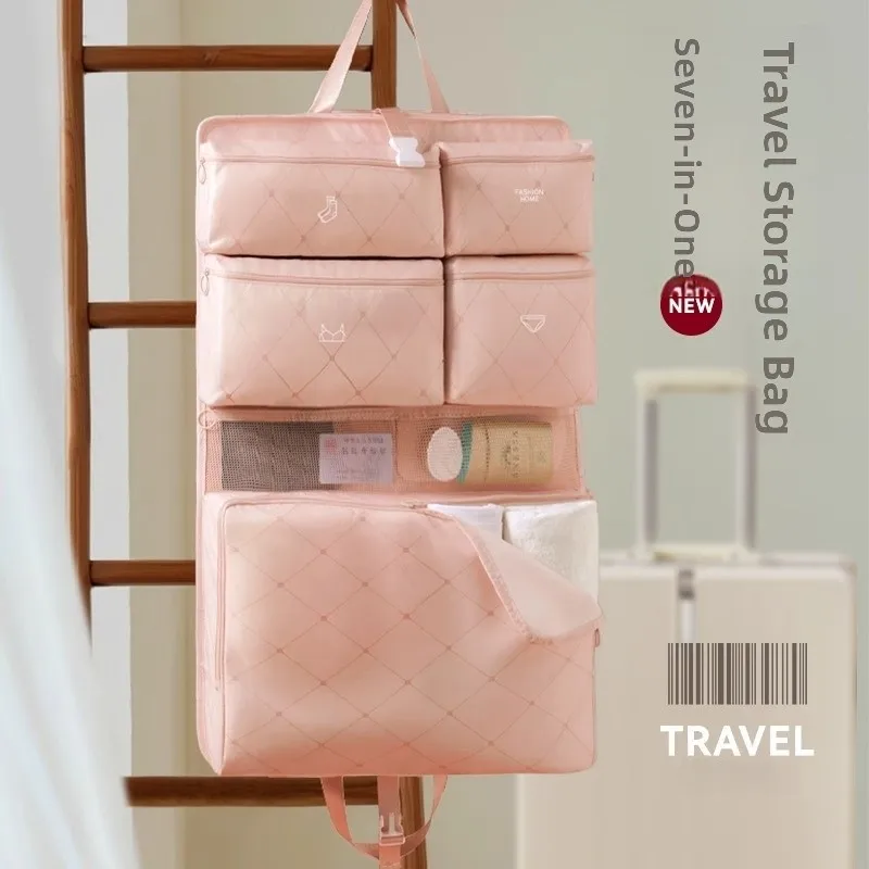 

Seven-In-One Portable Travel Lage Organizer Bag Holm ield Nordic Sle Carry-On Suitcase Storage Solution for Travel