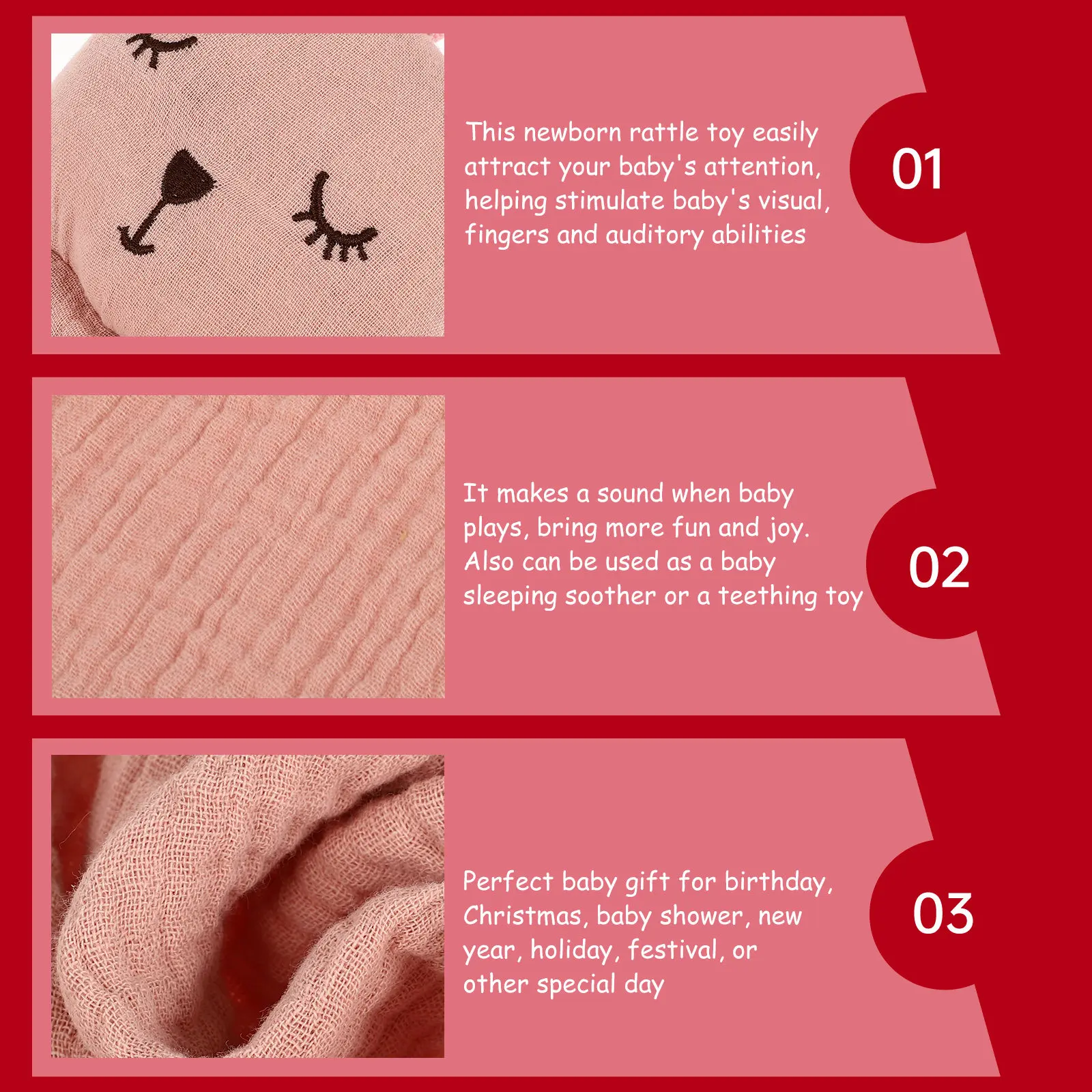 

Cartoon Baby Appease Towel Animal Comforter Newborn Soothing Play Gift for Baby Shower Birthday Christmas Soothing Toys