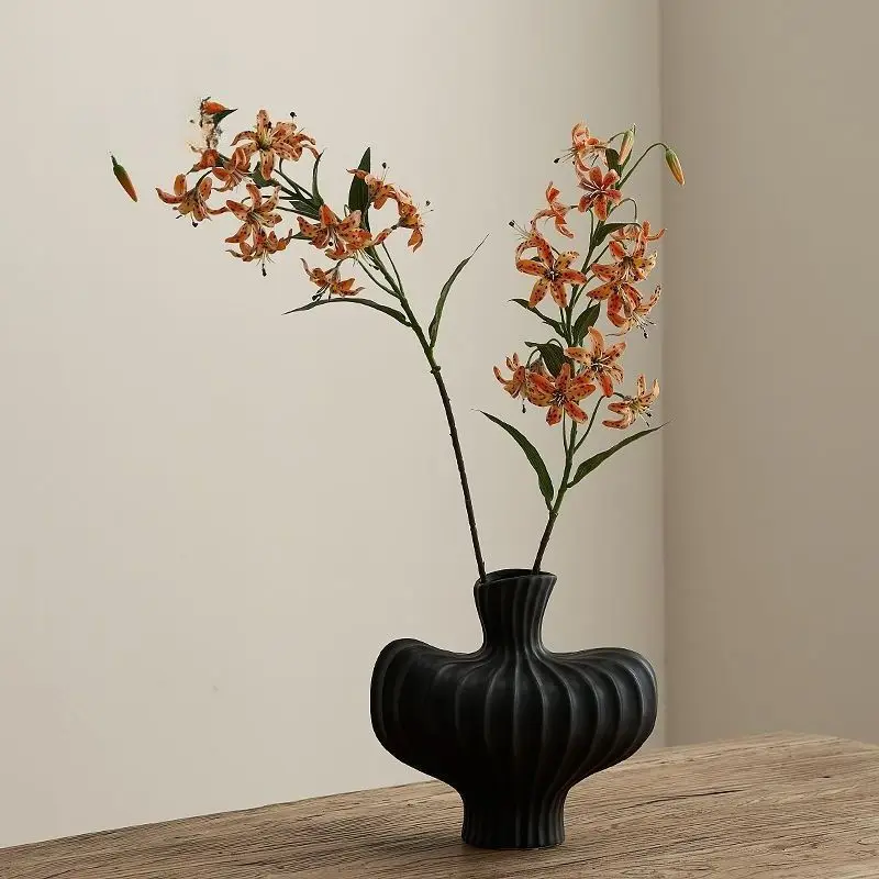 Художественная керамическая ваза, элитный орнамент для гостиной, цветочная композиция, ваби, песчаный ветер, гидропоника, цветы, ниша для проживания в семье