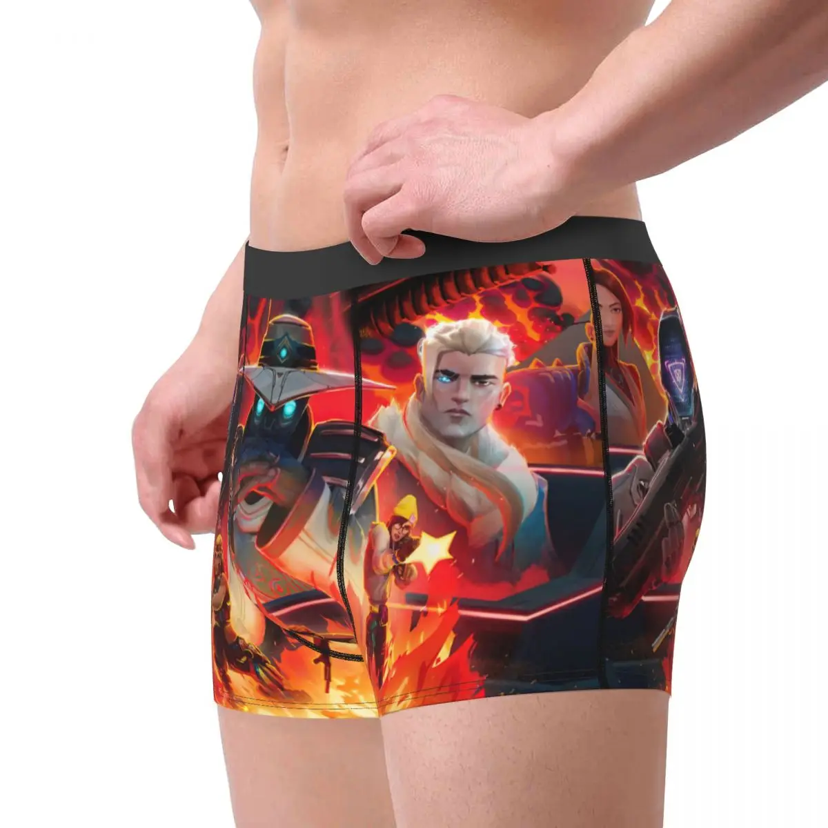 Valorant Game Characters Art Underpants Cotton Panties Male Underwear Print Shorts Boxer Briefs