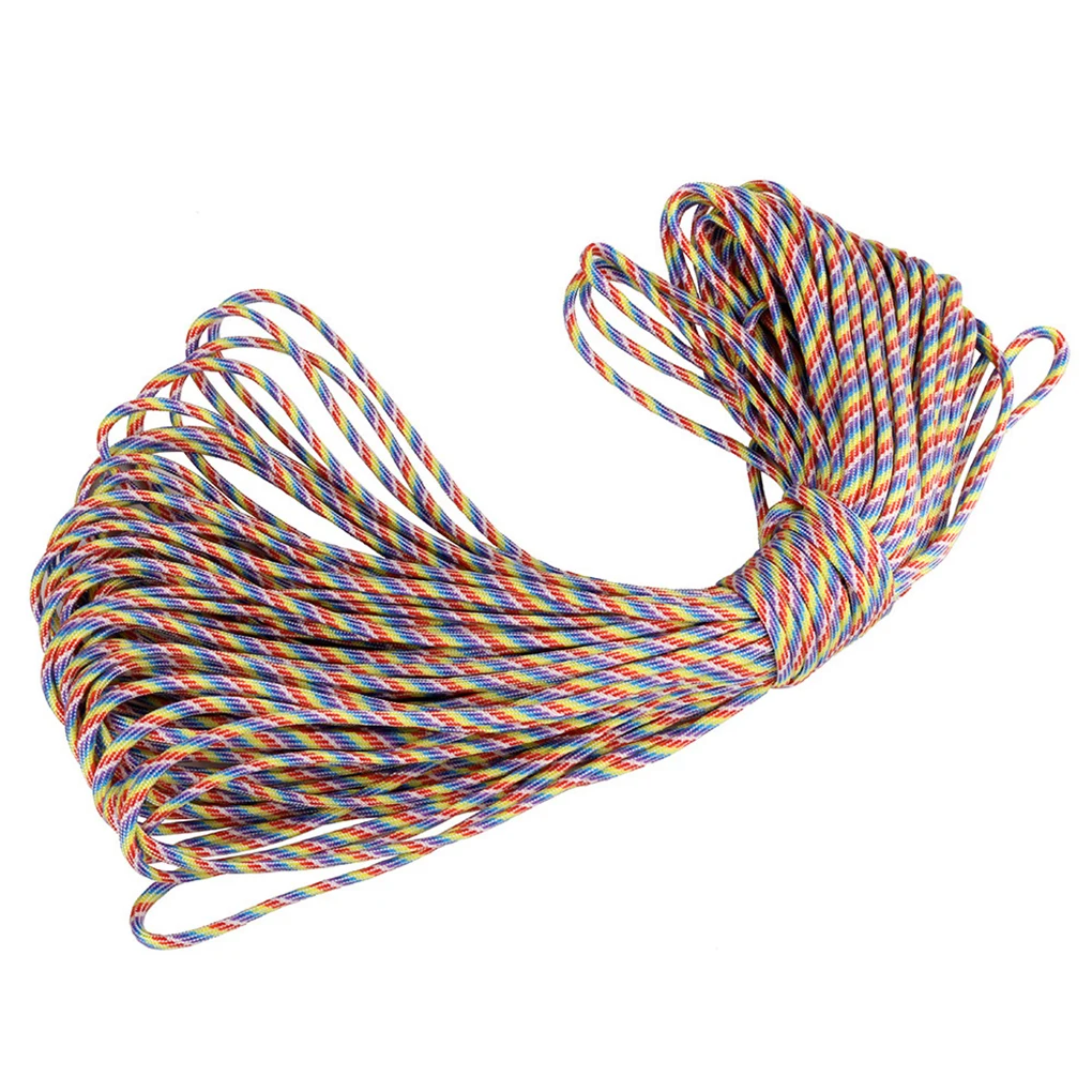 

100m 5mm 7-core Camping Tent Fix Weaving Binding Umbrella Rope Braided Cord Home Outdoor Lifeline