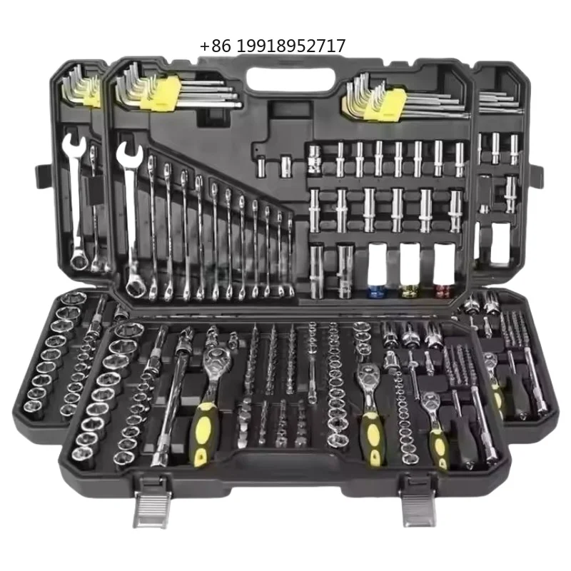 222pcs  & Car Repair Hardware Full Toolbox 72 Teeth Multifunctional Socket Ratchet Wrench Set