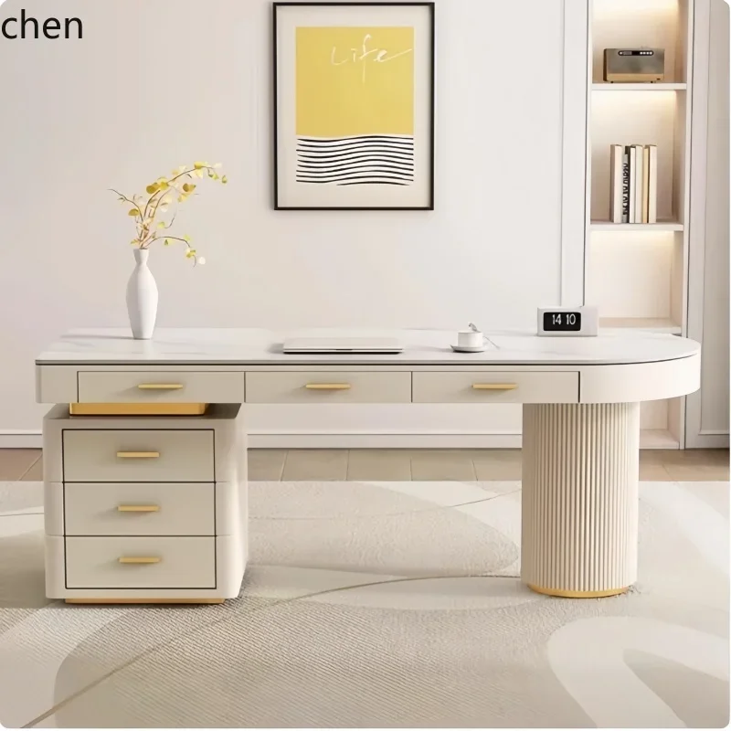 

H5.26 rock slab desk bedroom household computer desk light luxury desk consultation table