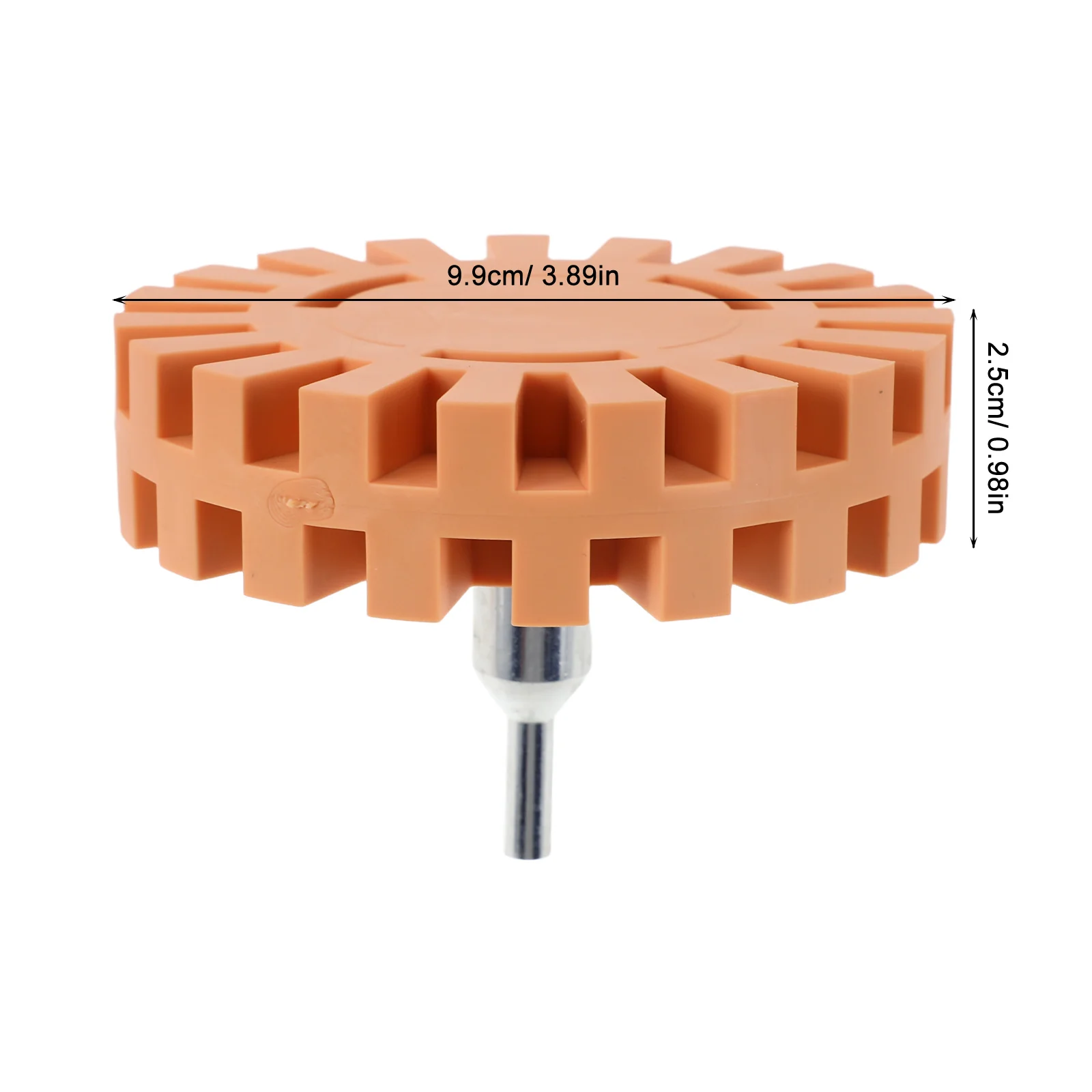 2 Stuks Rubber Gum Wiel Gekartelde Decal Remover Boor Attachment Auto Lijm Remover Tool Voor Vinyl Tapes Motorfietsen Rvs