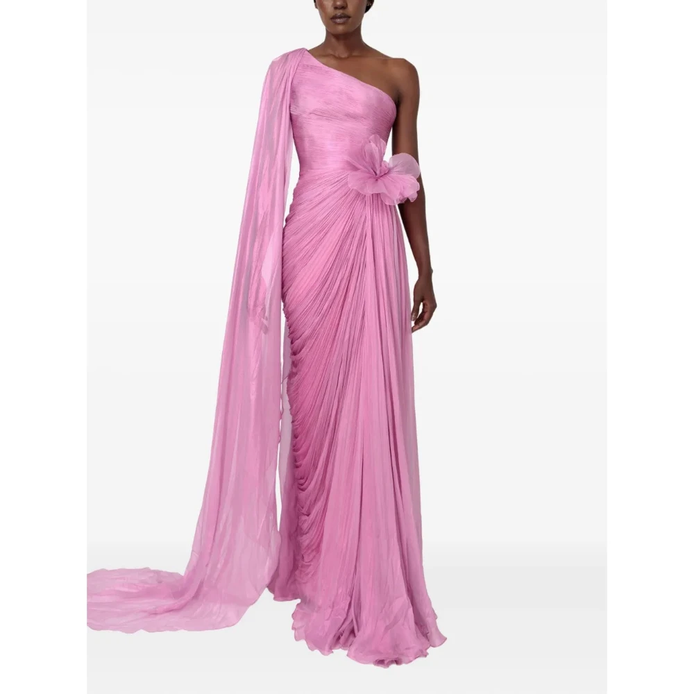 

Shiny Chiffon Evening Dresses One Shoulder A Line Formal Occasion Dress Exquisite High Quality Prom Party Gown Women Customized