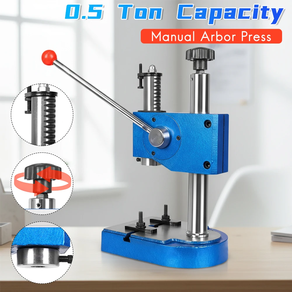 

Ручной пресс-станок 0,5 тонны, настольный, для штамповки, гибки, растяжки и формовки металла, сверхмощный