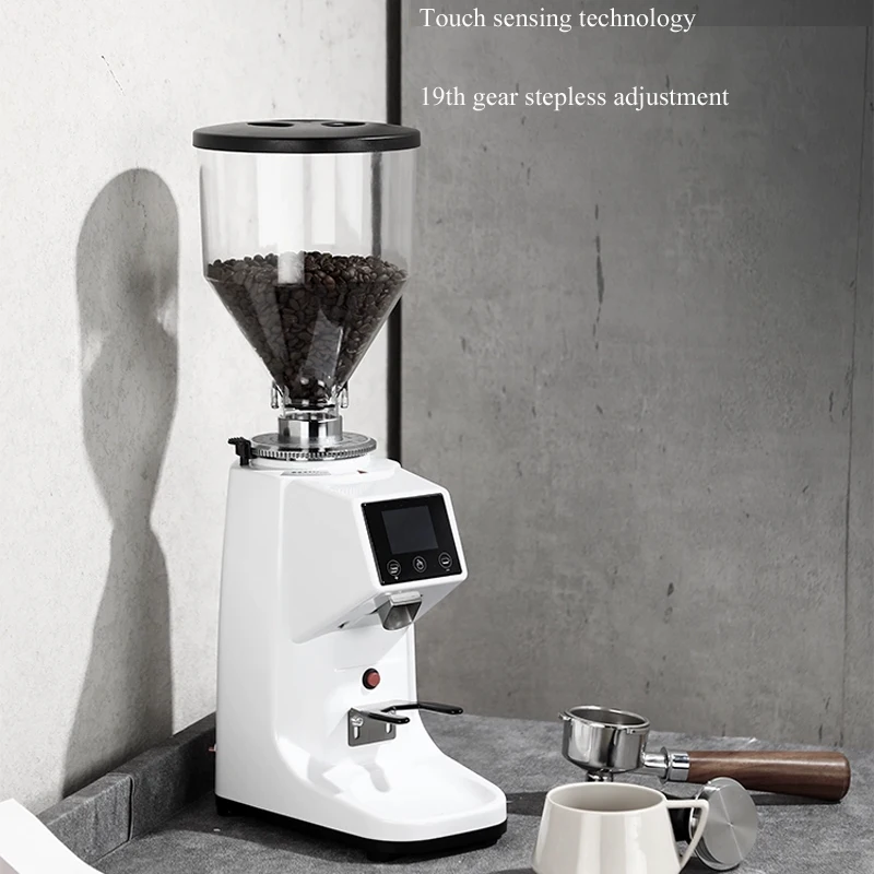 مطحنة القهوة التجارية فندق أسود شاشة تعمل باللمس مطحنة حبوب الاسبريسو مطحنة القهوة الكهربائية آلة