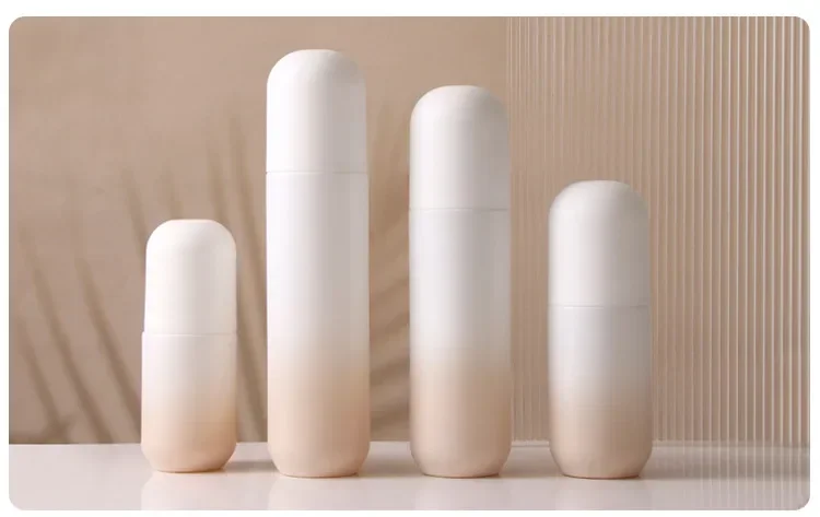 Draagbare Navulbare Flessen Cosmetische Container Voor Vloeibare Foundation 20-120Ml Matglas Lotion Pomp Flessenpersdispenser