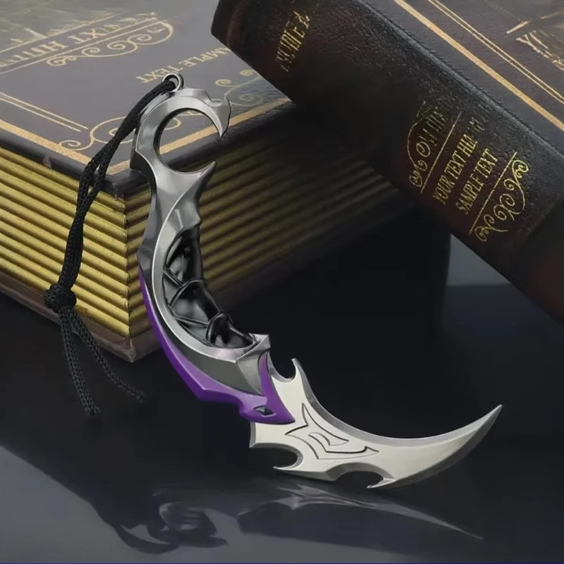 15cm Valorant Weapon Karambit Knife Melee Reaver Game Peripheral Katana Samurai Sword Metal Uncut Blade Ornament Gifts Toys Boys