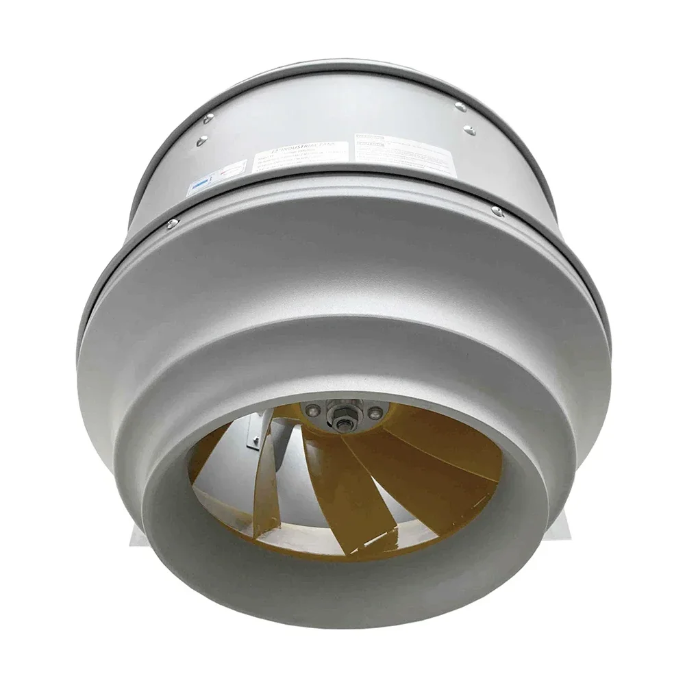 12 Inch Inline Centrifugal Duct Fan 4000m³/H Low Noise Turbine Vent Blower, High Flow Duct Exhaust Fan for Hydroponic Grow
