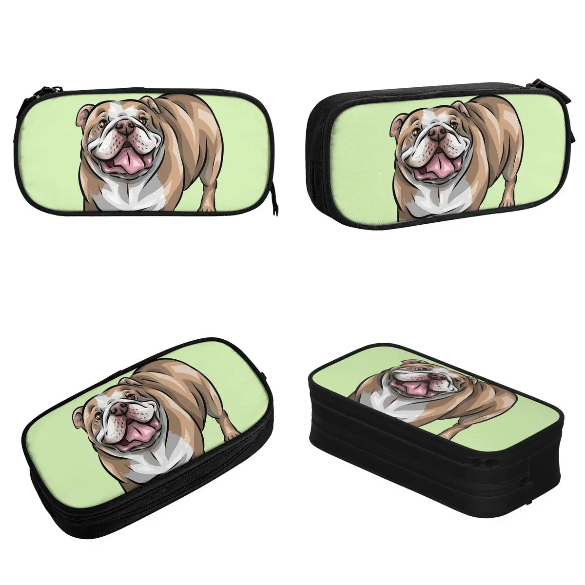 New English Bulldog Pencil Cases Dogs Lover Pencilcases Pen for Girl Boy Large Storage Bags School Supplies Cosmetic Accessories