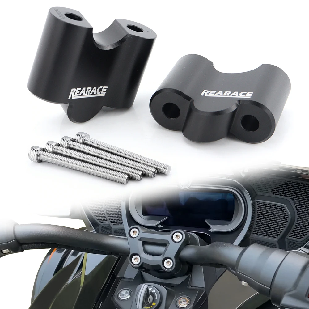 

2" Handlebar Riser Fit For Can-Am Spyder F3 2015-2025 Spyder RT 2020-2024 2025 Motorcycle ATV Handlebar Risers Mount Clamp Kit