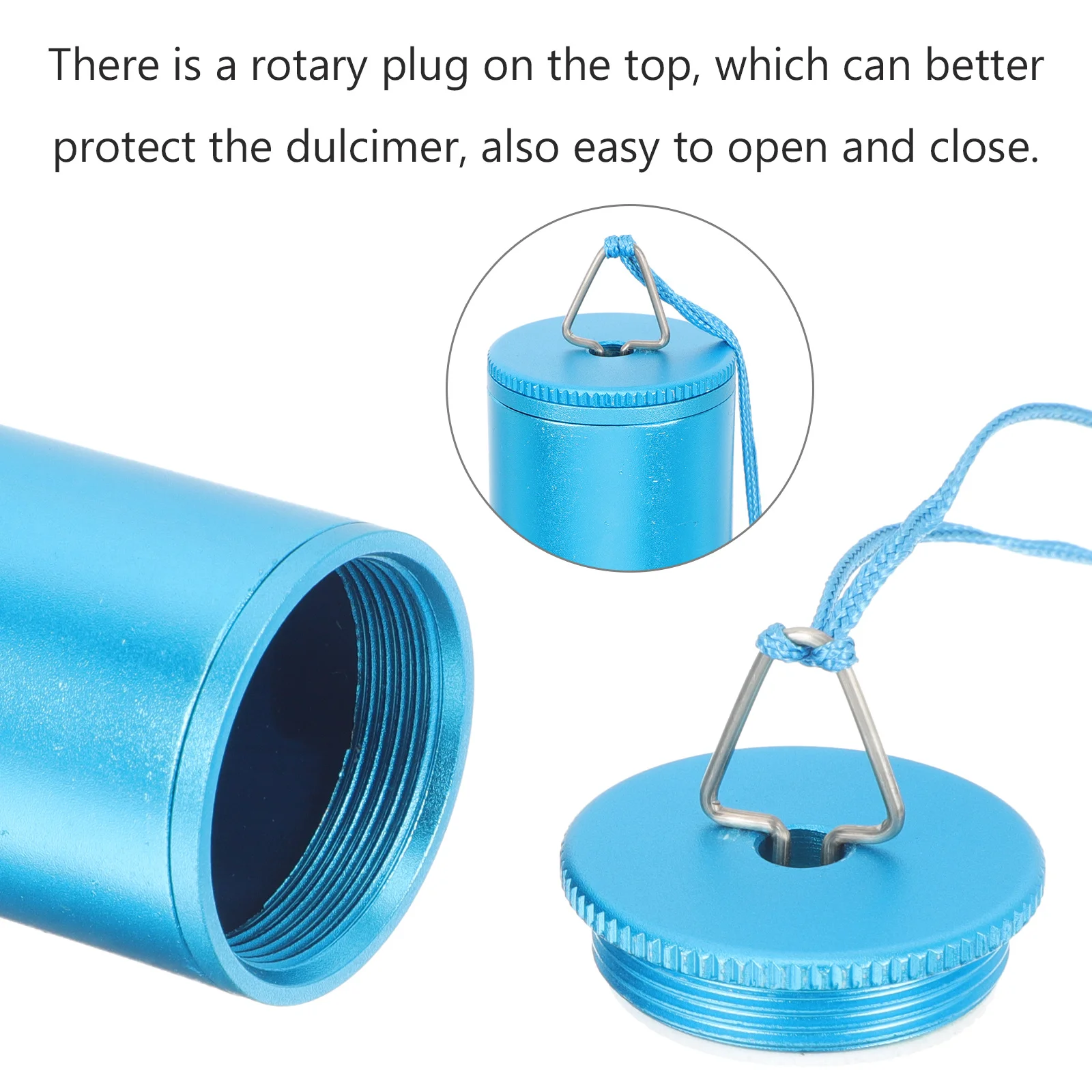 

Bamboo Tube Cover Dulcimer Parts Yangqin Storage Case High Capacity Aluminum Alloy Accessory