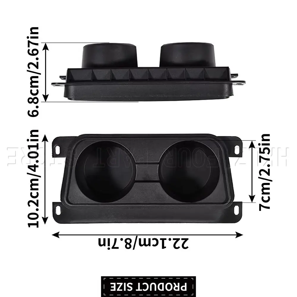 FOR BMW 3 SERIES E90 E91 E92 E93 NEW 1 PC CENTER CONTROL WATER DUAL CUP BLACK HOLDER ABS EASY INSTALLATION CAR ACCESSORIES view 2