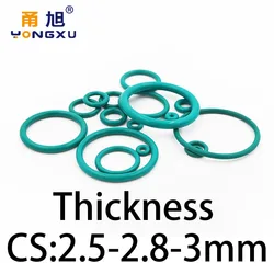 O-Ringdikte 2.5/2.8/3Mm Cs Fluorubber Fkm Afdichting Temperatuurbestendige Pakking Rubberen Ring Compleet In Specificaties.-.