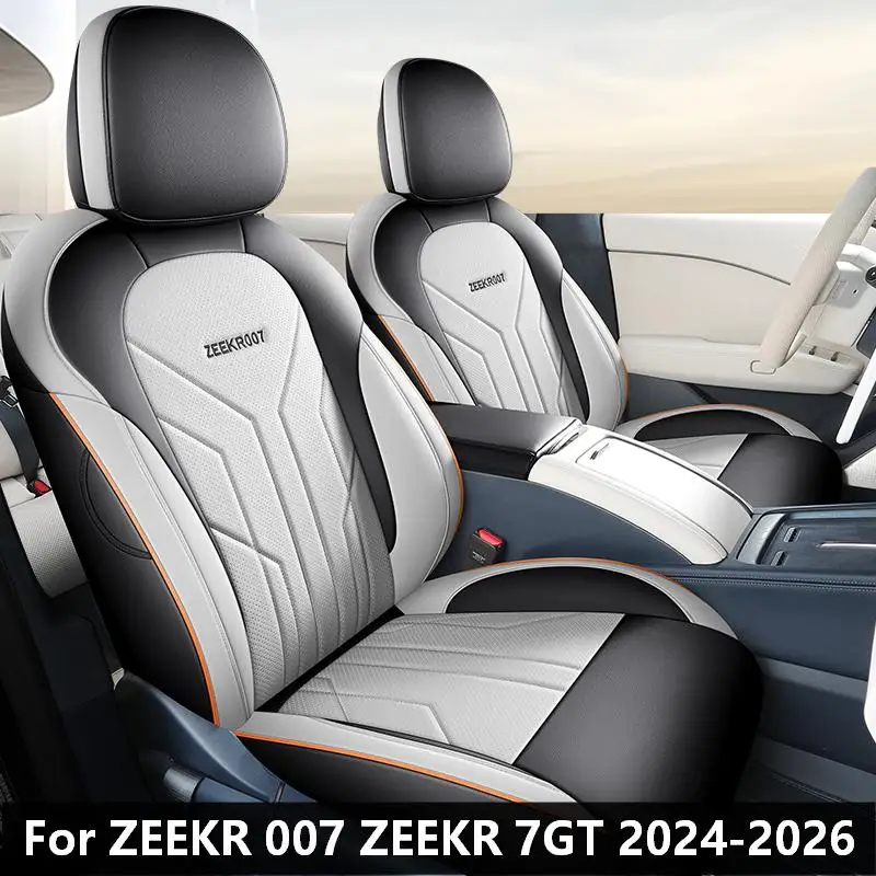Leather 5 Seats Full Envelop Car Seat Covers Durable Cushion, Custom Automotive Seat Protector Fit ZEEKR 007 ZEEKR 7GT 2024-2026