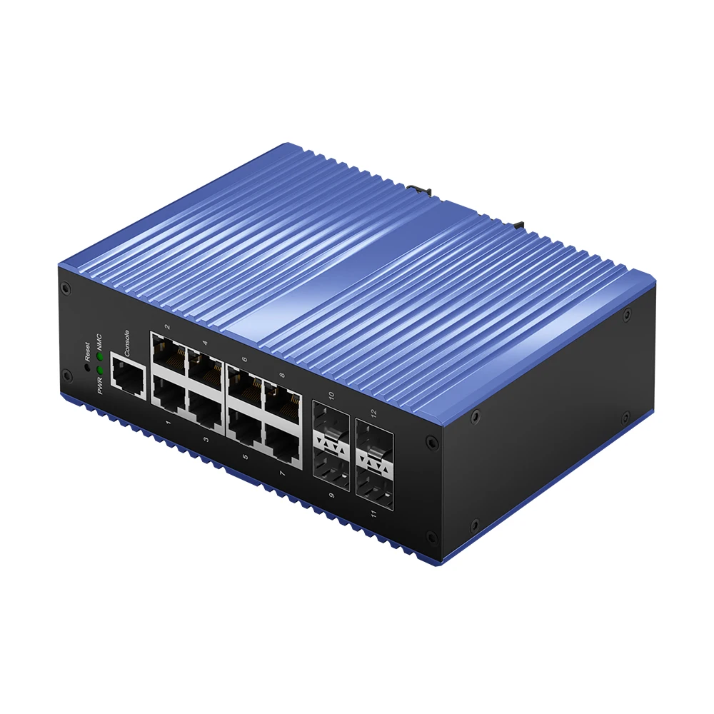 

Промышленный слой Bullscom 2+ Ethernet-коммутатор | 8-портовый гигабитный RJ45 и 4-портовый гигабитный SFP | -40 ° C~75 ° C | ИП40 | ЭМС Класс А