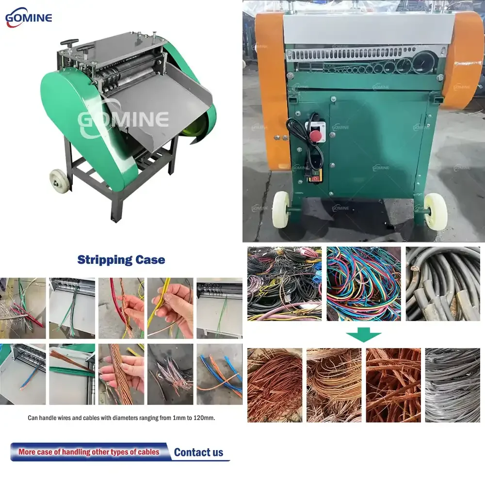 

Copper Recycling Sheathed Insulation Peeler XLPE Jacket Round Wire Cutter Automatic Electrical Cable Stripper Machine