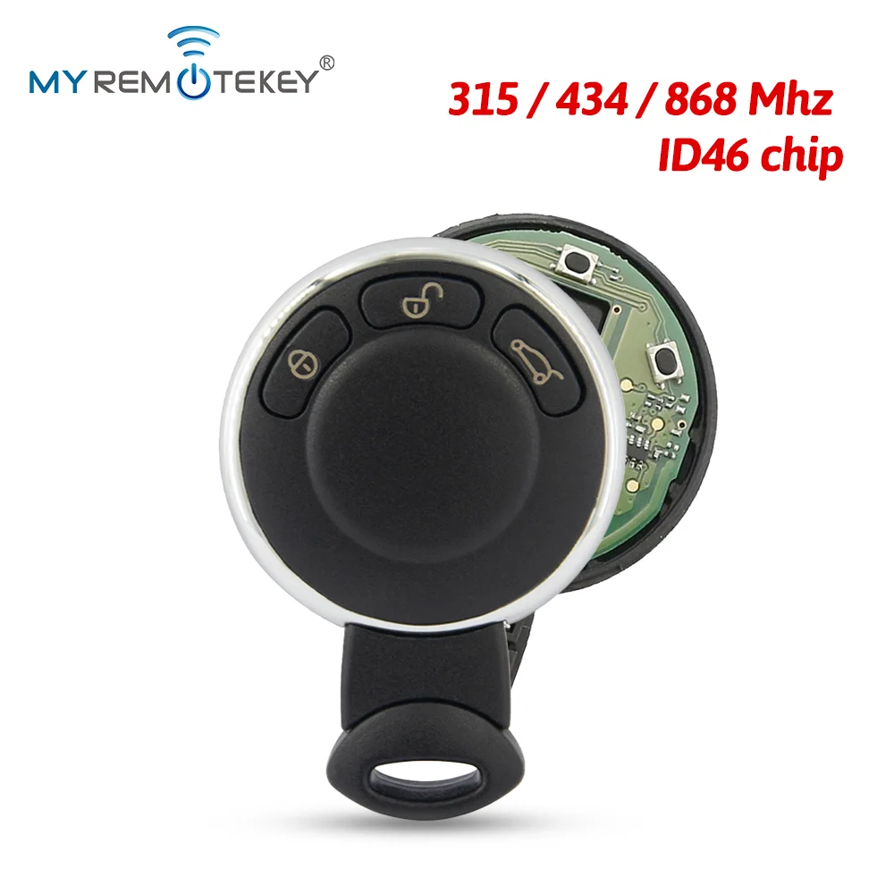 MYREMOTEKEY Smart key 3 button 315Mhz 434Mhz 868Mhz ID46 for Mini cooper Countryman Paceman 2010-2014