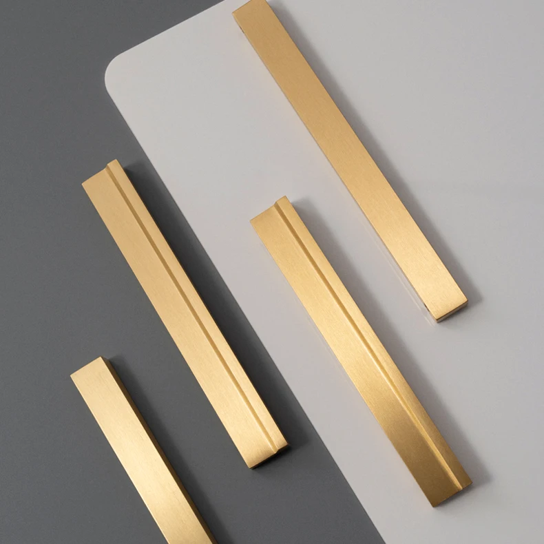 Long brushed brass furniture handle — supplier illustration 6
