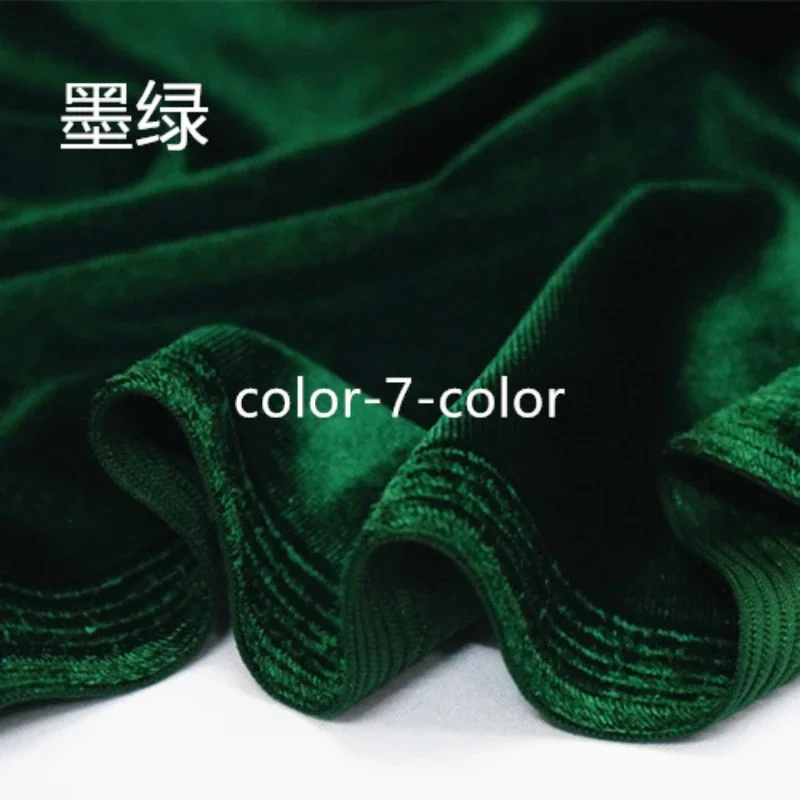 Korean Velvet Pure Color Four-side Elastic Cheongsam Training Suit Clothing Fabric Wholesale Cloth for Sewing Meters Diy Materi