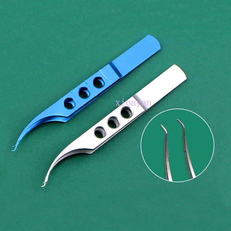 

Double eyelid tool arc toothed tweezers Nano non trace eye tweezers Fat Angle toothed tweezers