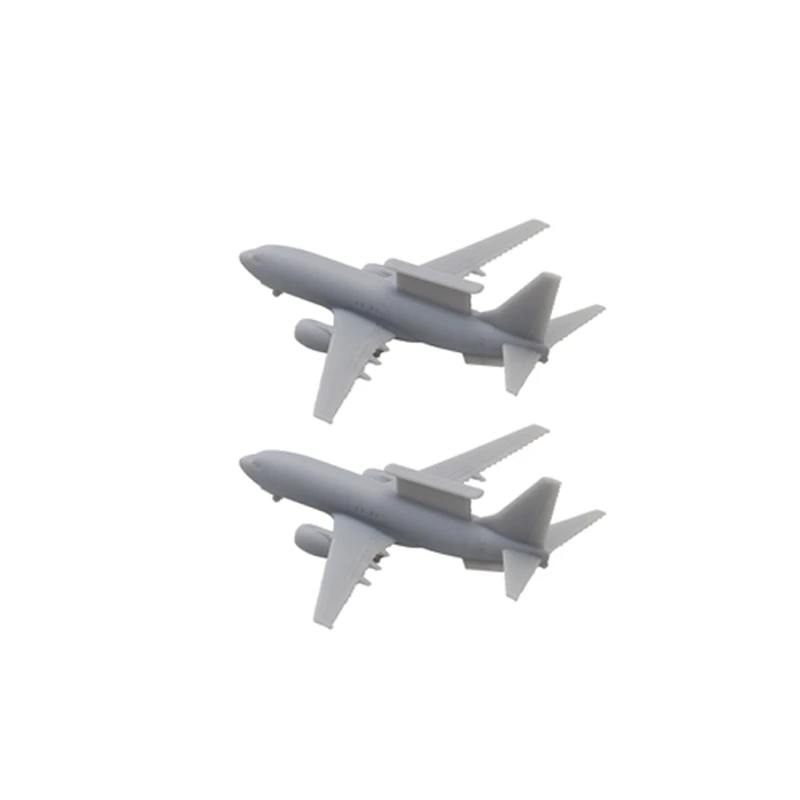 2PCS E-7 1/700 1/400 1/350 Scale Early Warning Airplane Resin Airborne Plane with Landing Gear Opening Wing for DIY Hobby