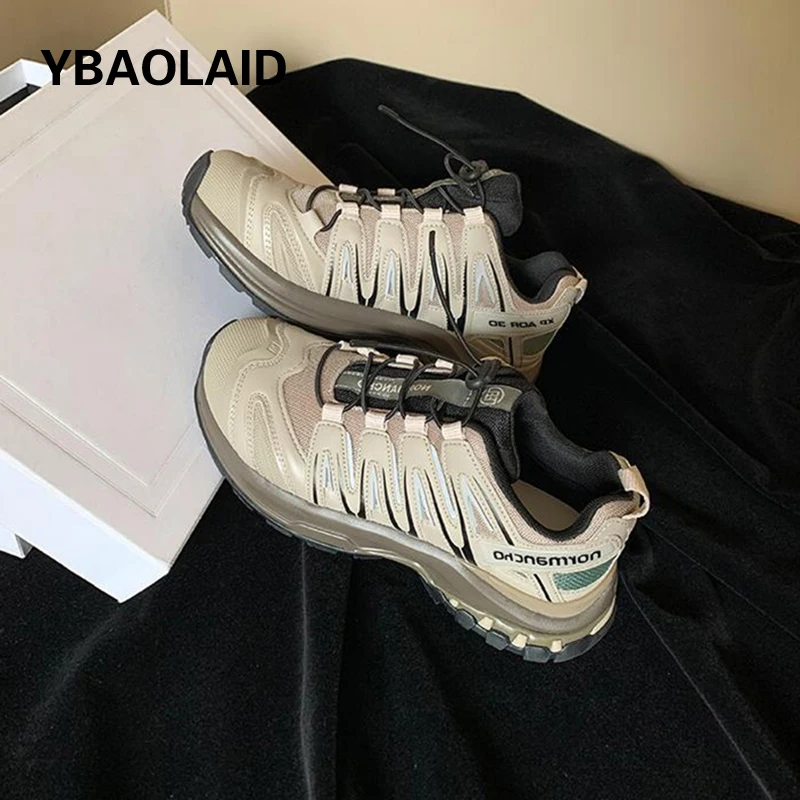 

Кроссовки женские с круглым носком, толстая подошва, дышащие, повседневная обувь, разные цвета, для пожилых пап, весна 2024