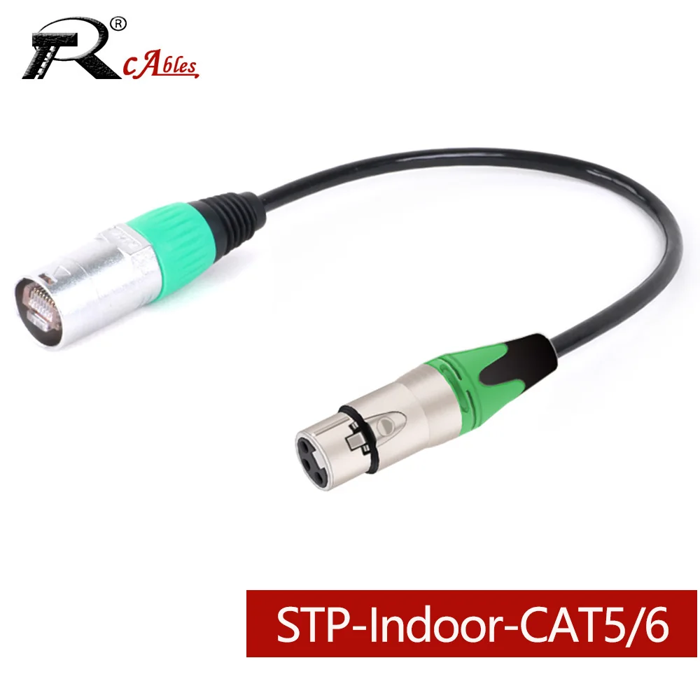 

XLR to STP RJ45 Ethernet Cable,3Pin XLR Female to RJ45 CAT5/6 Network Adapter Extension Cord for Mixing console,KTV Equipment