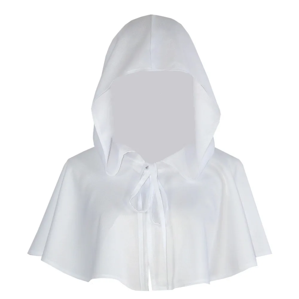 Halloween Cosplay Death Cloak Short Hooded Cloak Sorcerer Witch Costume Vampire Devil Wizard Black Cape Party Accessories 2025 view 2