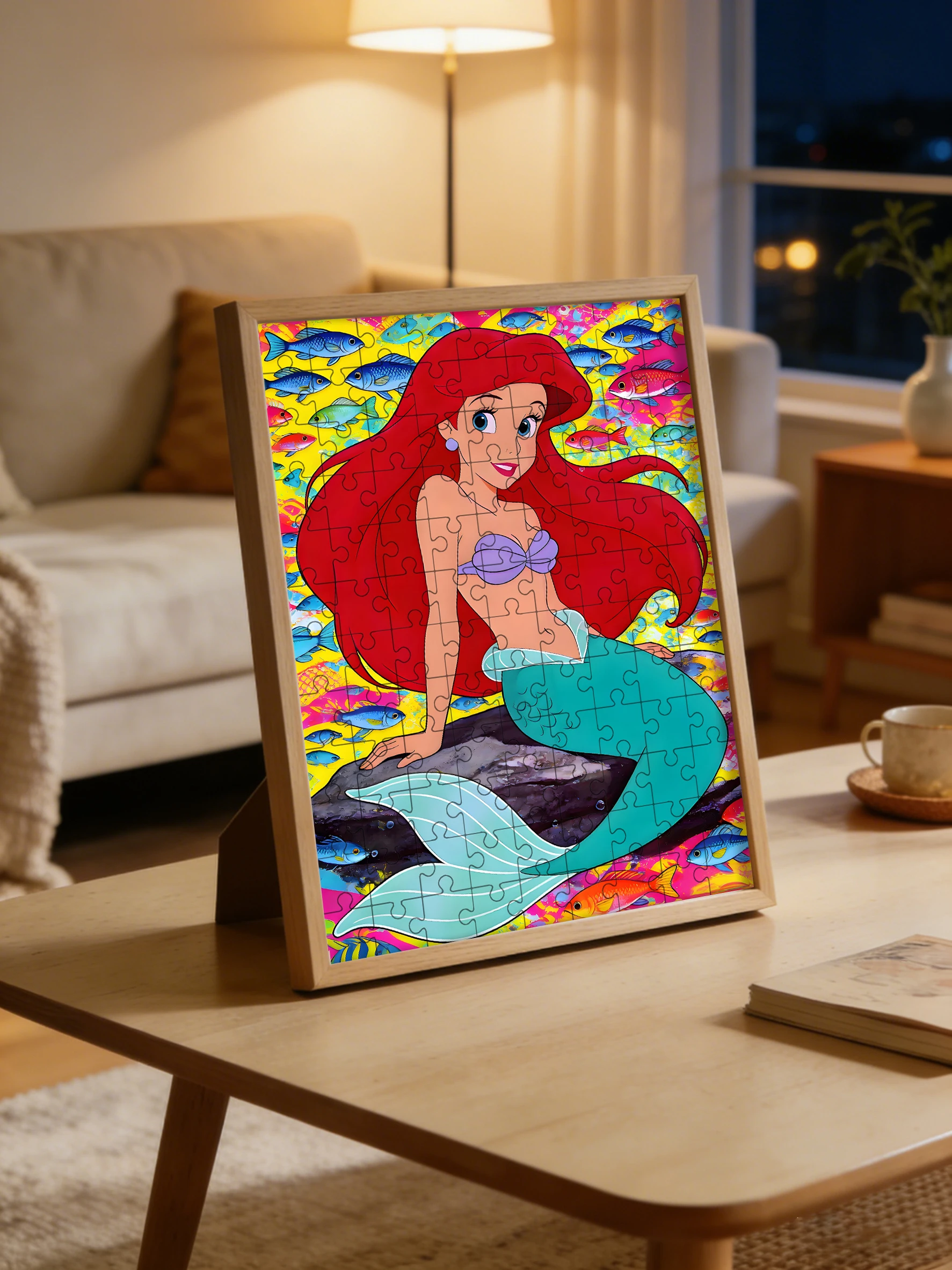 Ariel the Little Mermaid Wooden Floor Puzzle Game - 1pc Various Piece Counts 108/200/300/500 Piece Options Available