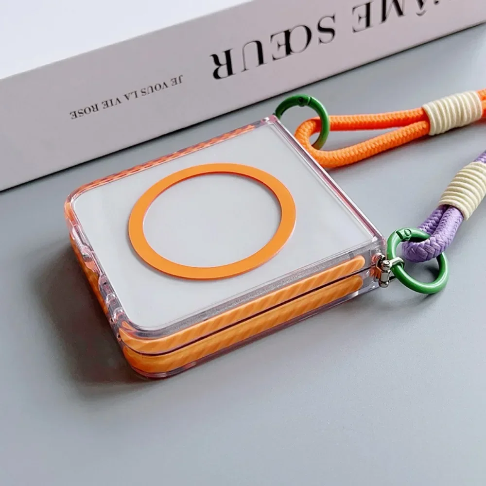 Magsafe Magnetisches Crossbody-Lanyard-Handyhülle für Samsung Galaxy Z Flip 8 7 fe 6 5 4 3 Flip7 Flip8 Flip7 Transparente Hülle – Detail 6